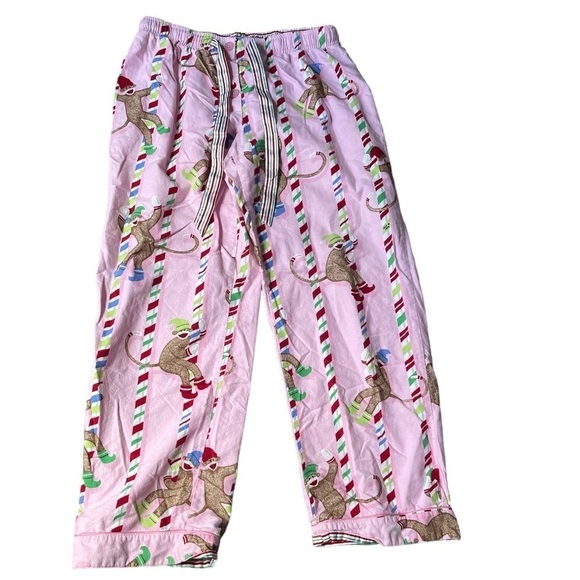 Nick & Nora Sock Monkey Flannel Pajamas - Picture 3 of 7